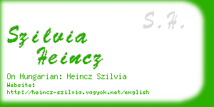 szilvia heincz business card